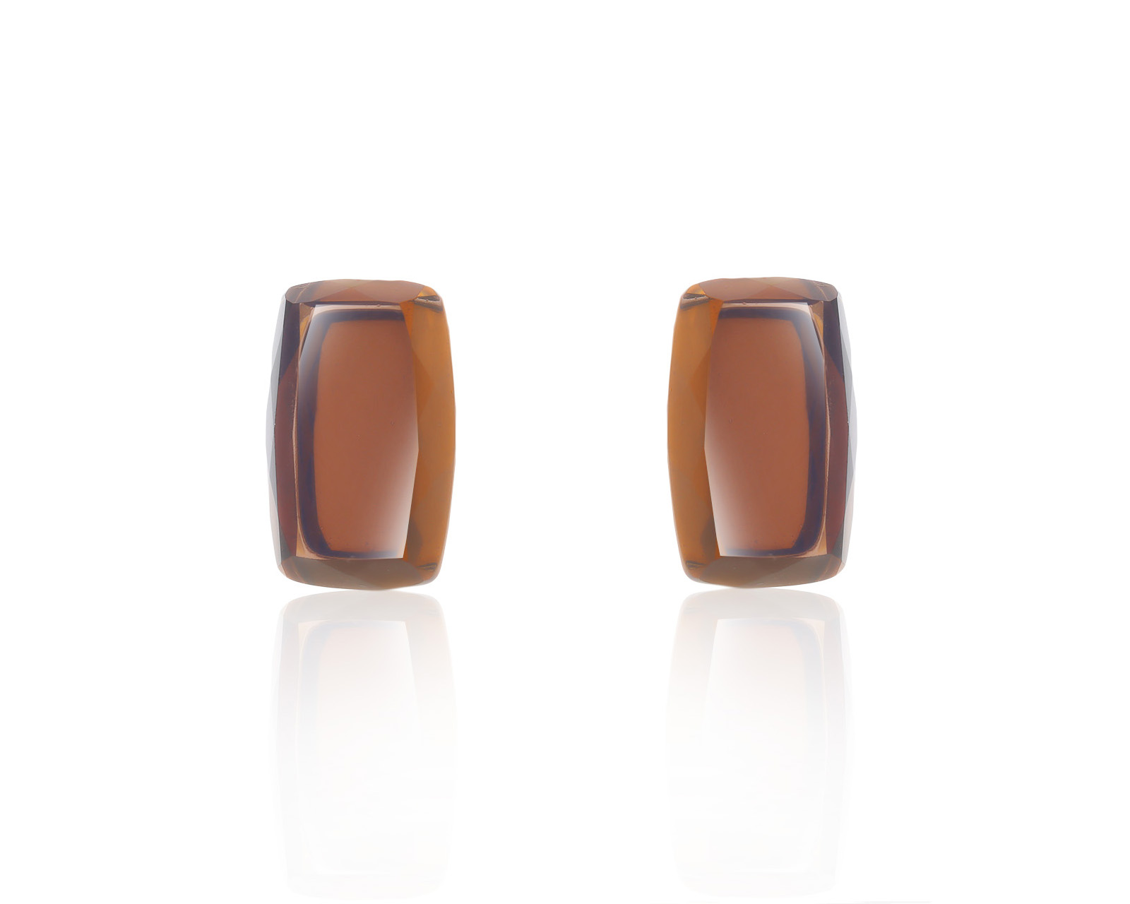 Оригинальные золотые серьги с дымчатым кварцем 26.00ct H.Stern 170922/1