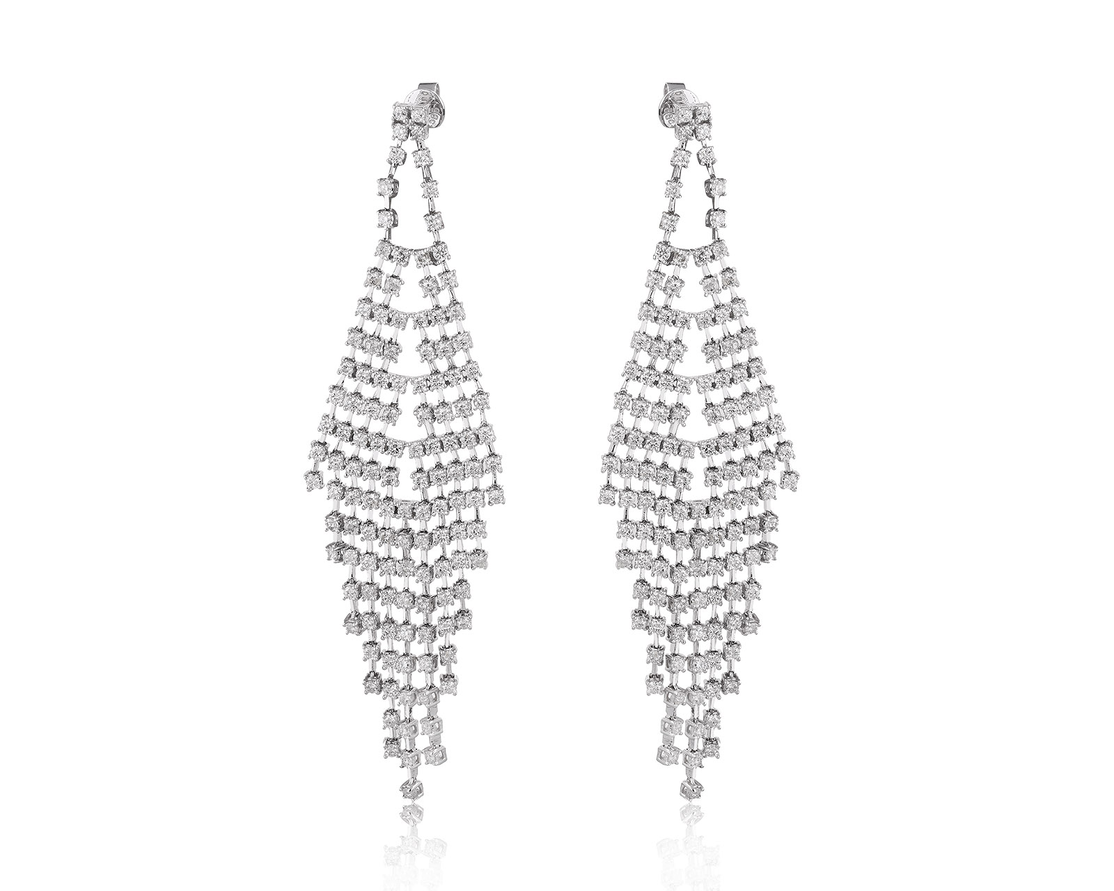 Оригинальные золотые серьги с бриллиантами 6.05ct De Dears 110322/3