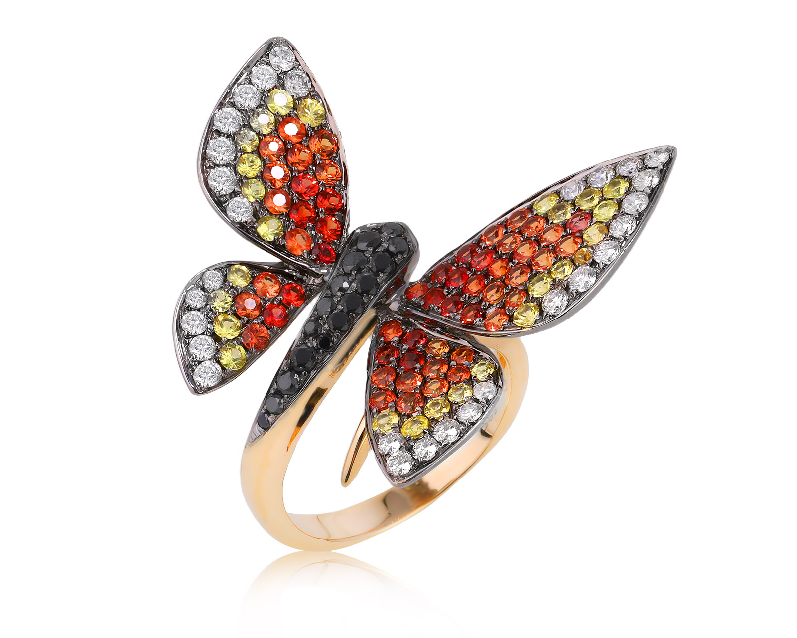 Золотое кольцо с сапфирами 1.88ct и бриллиантами 0.90ct 191025/9