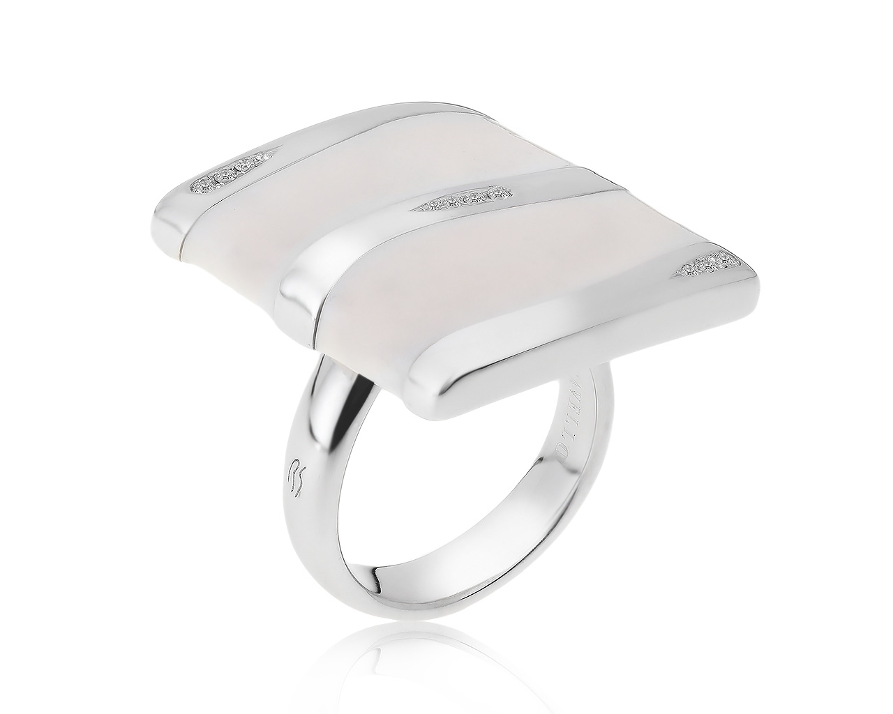 Оригинальное золотое кольцо с бриллиантами 0.11ct Gavello 100421/9