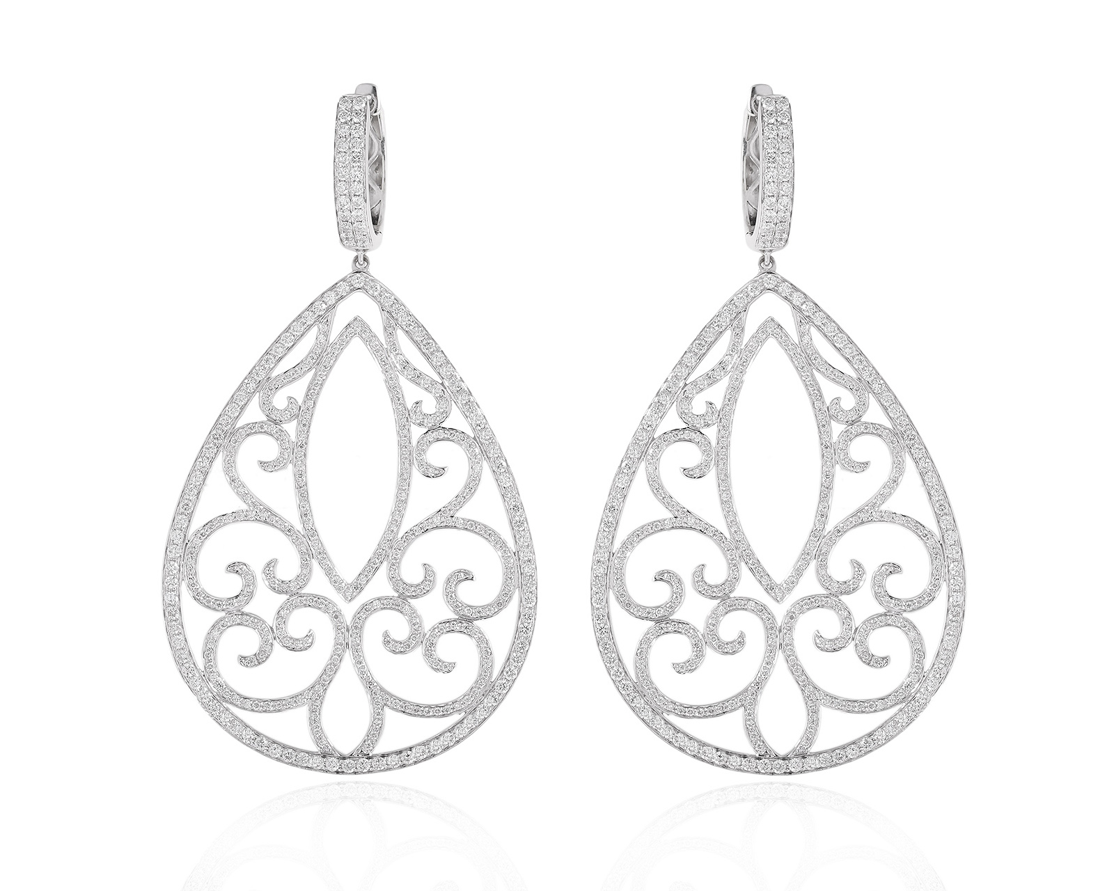 Золотые серьги с бриллиантами 3.88ct 280125/6