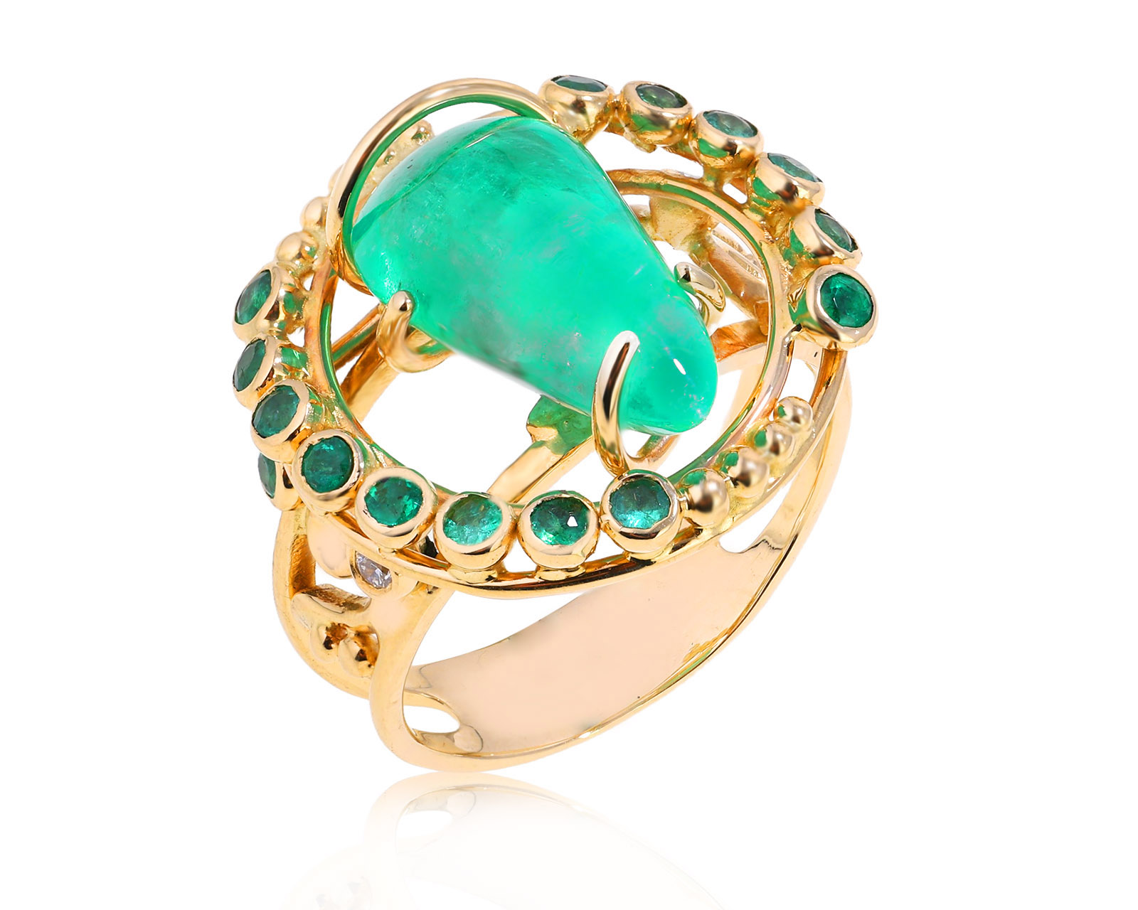 Золотое кольцо с изумрудами 8.75ct 041025/3