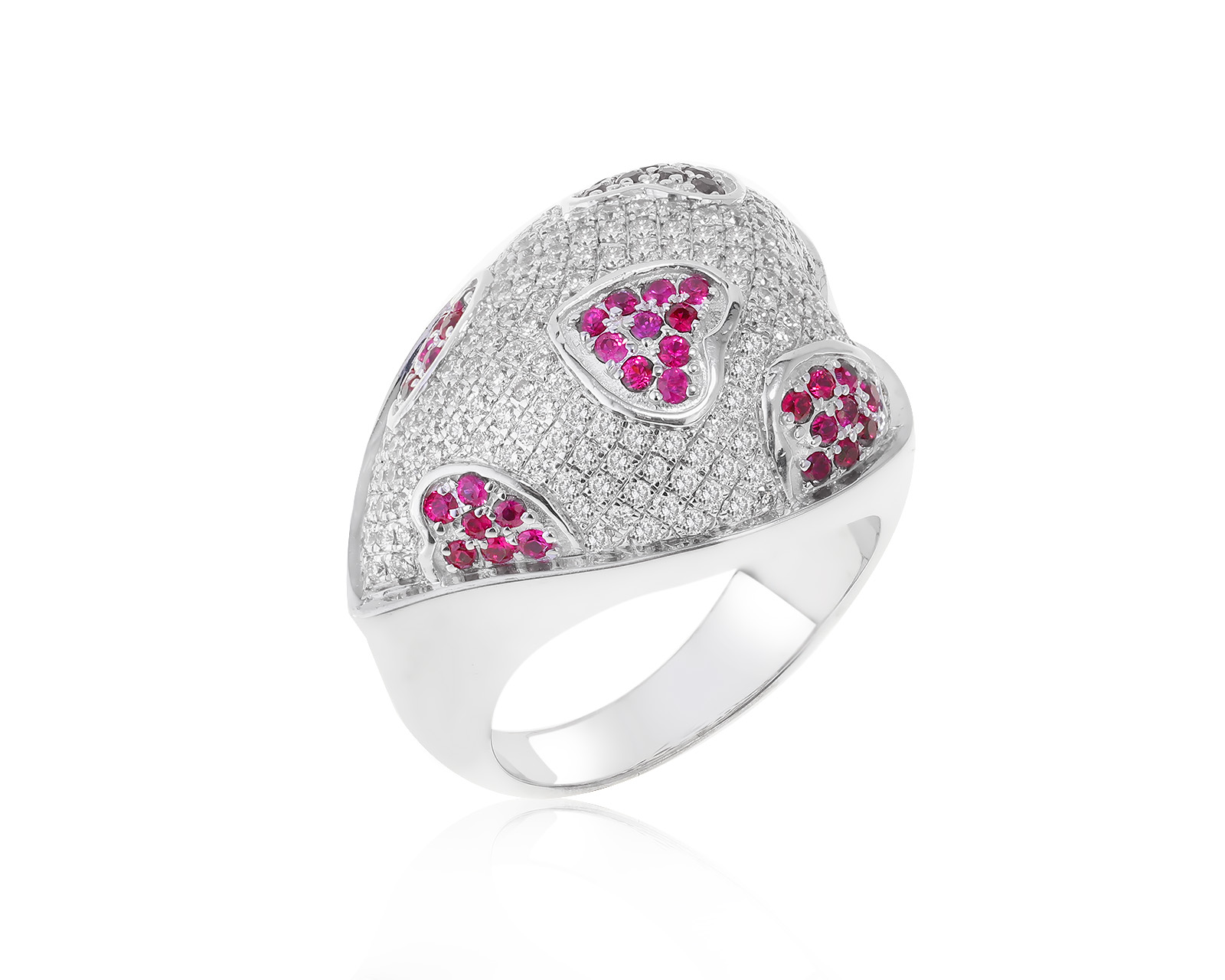 Прекрасное золотое кольцо с рубинами 0.90ct 090622/6