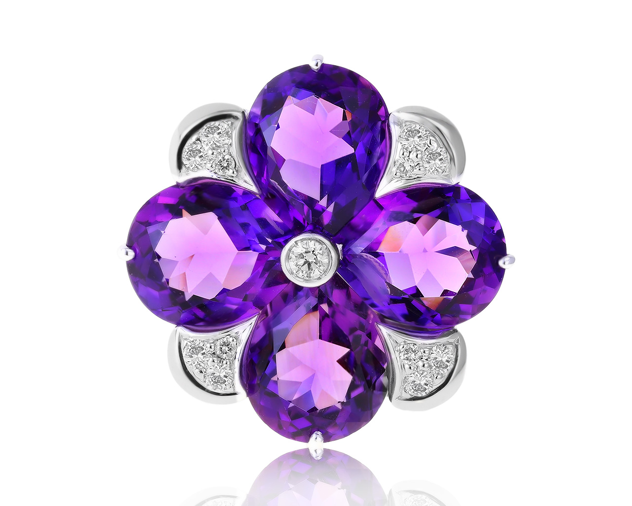 Оригинальное золотое кольцо с аметистами 11.61ct Gianni Lazzaro 180121/2