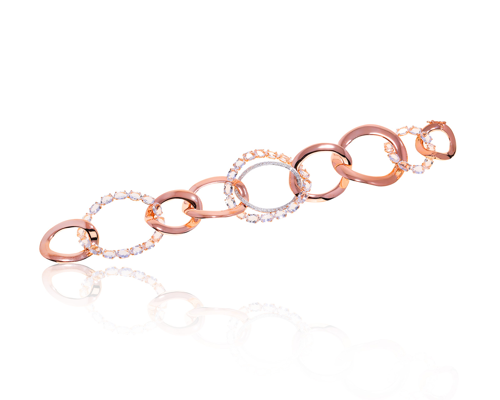 Оригинальный золотой браслет с кварцем 19.35ct Brumani 290625/6