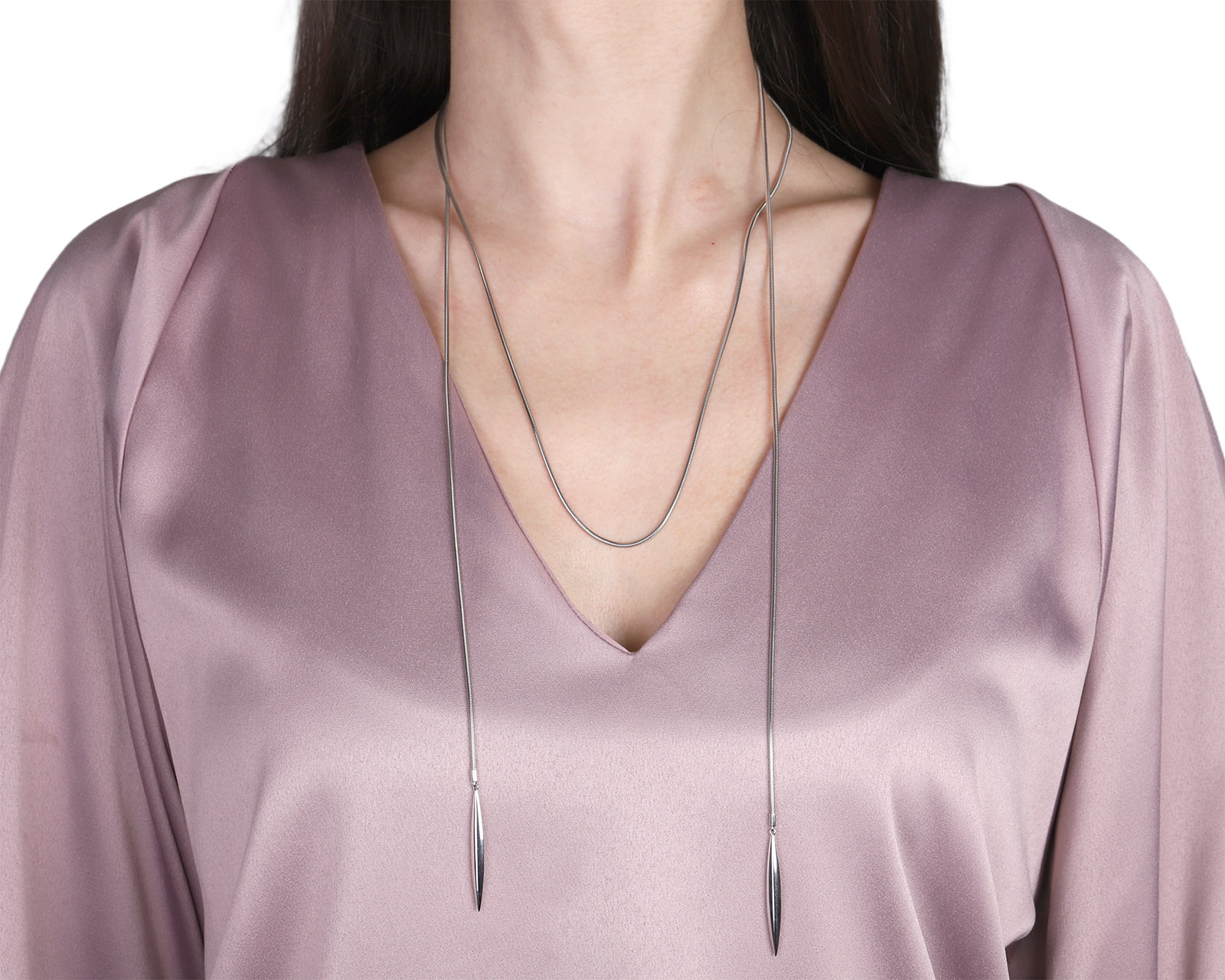 Оригинальное золотое колье Tiffany&Co Feather Lariat Wrap