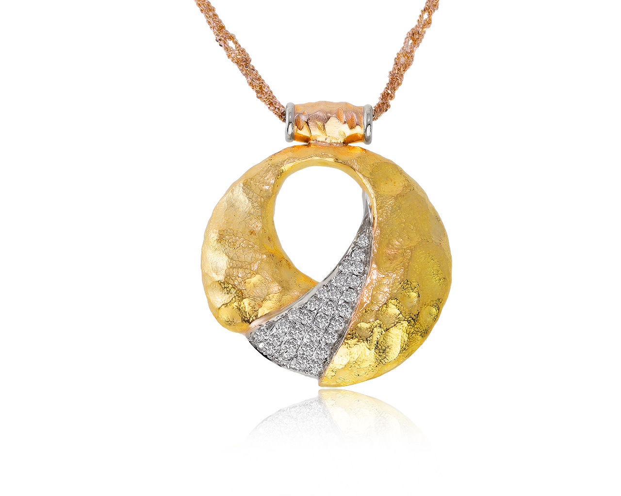 Роскошный золотой кулон с бриллиантами 0.79ct 100221/5