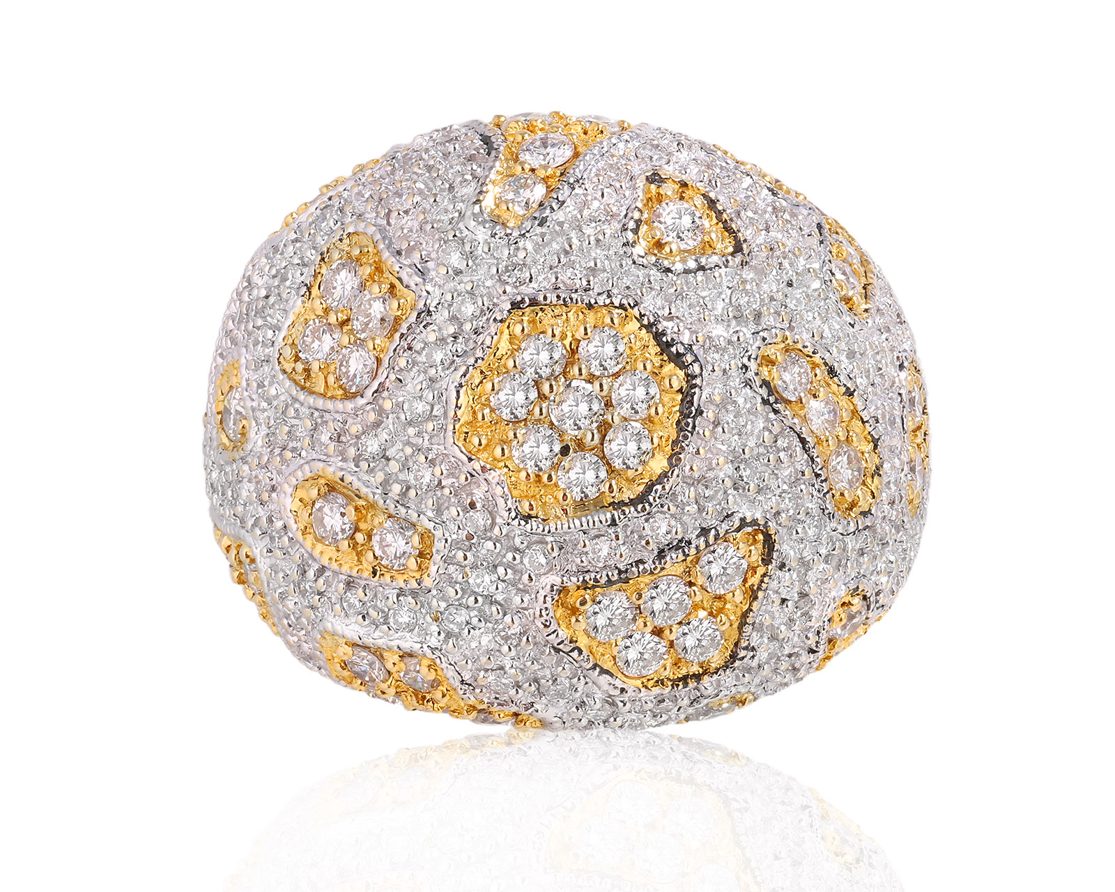 Золотое кольцо с бриллиантами 1.57ct