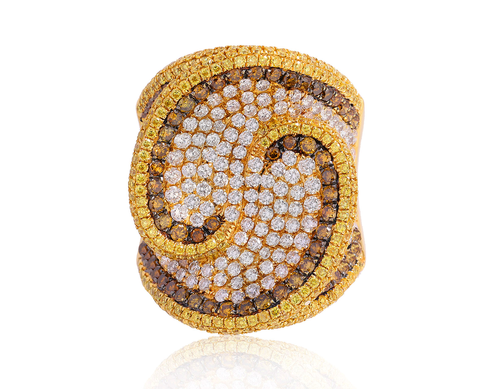 Золотое кольцо с бриллиантами 4.98ct