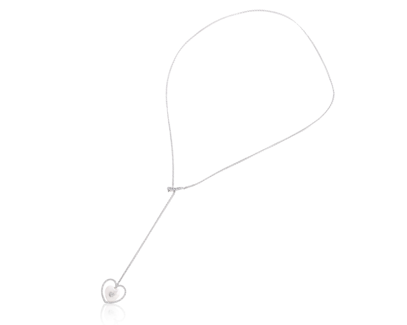 Оригинальное золотое колье с перламутром 2.95ct Yvel