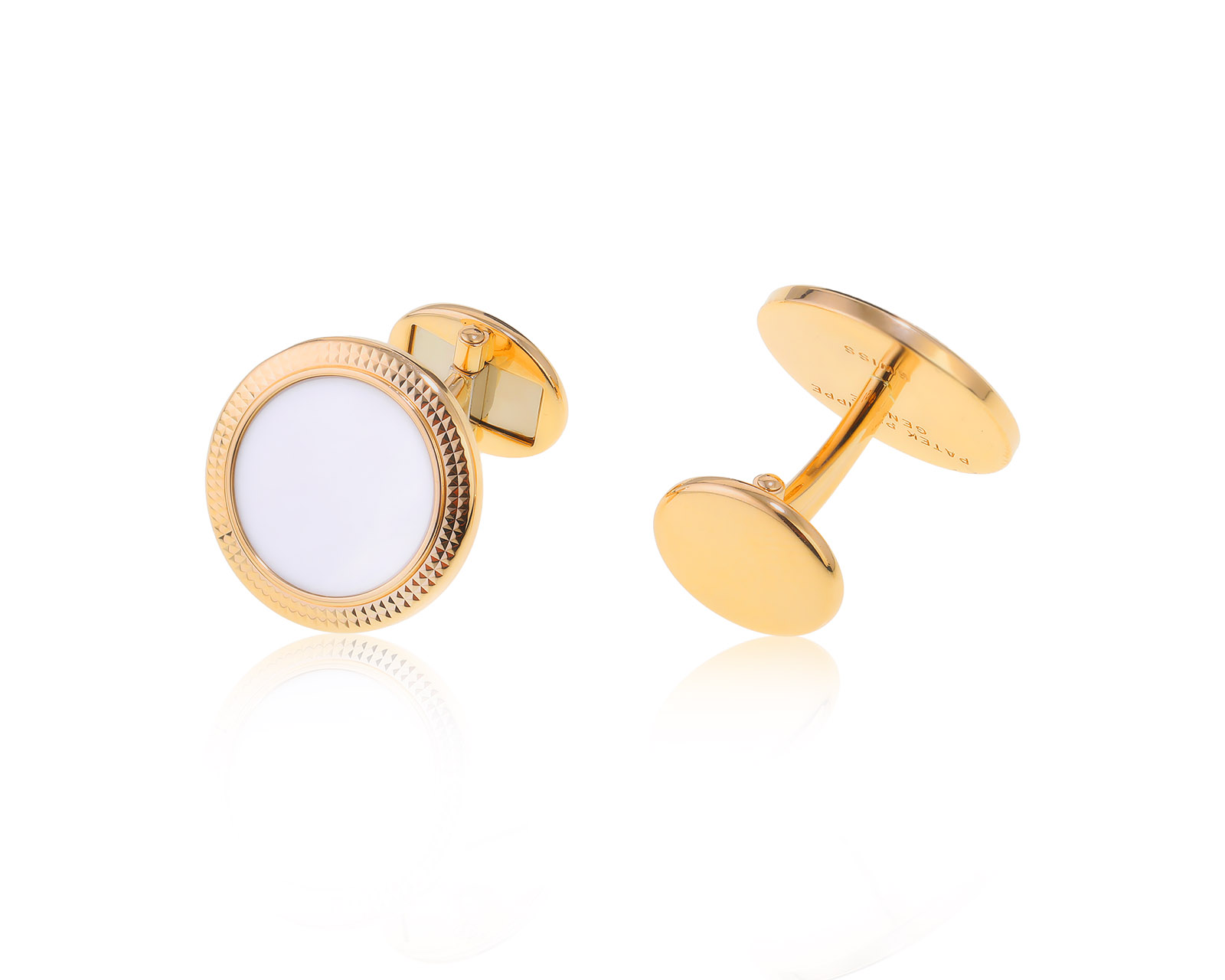 Оригинальные золотые запонки Patek Philippe Calatrava 240324/5