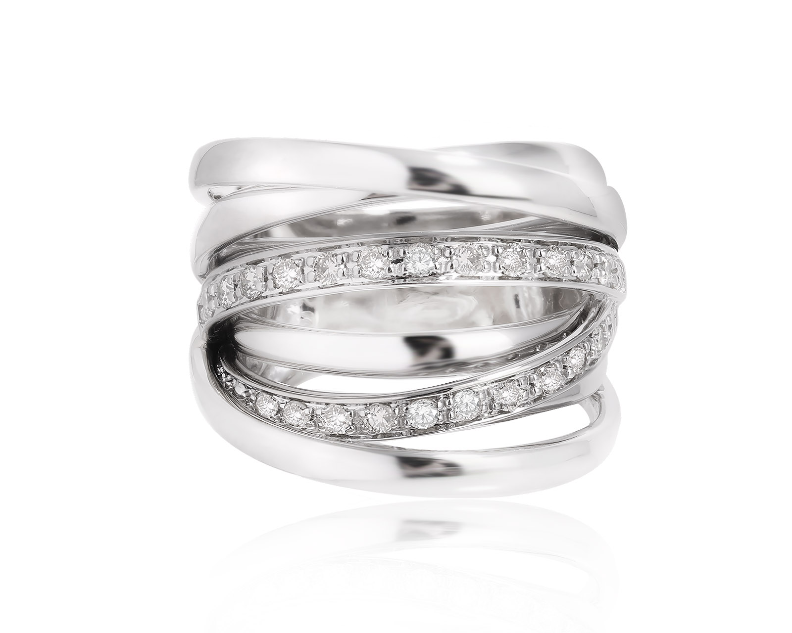 Стильное золотое кольцо с бриллиантами 0.45ct 290125/2