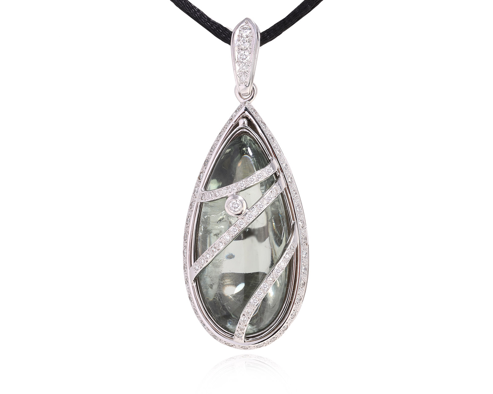 Золотой кулон с празиолитом 51.70ct и бриллиантами 0.89ct 231224/10