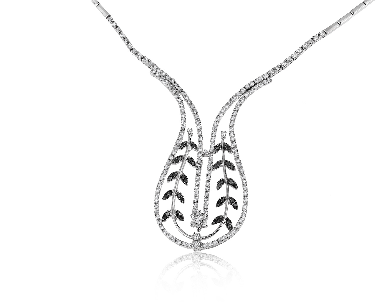 Нарядное золотое колье с бриллиантами 1.48ct 280920/12