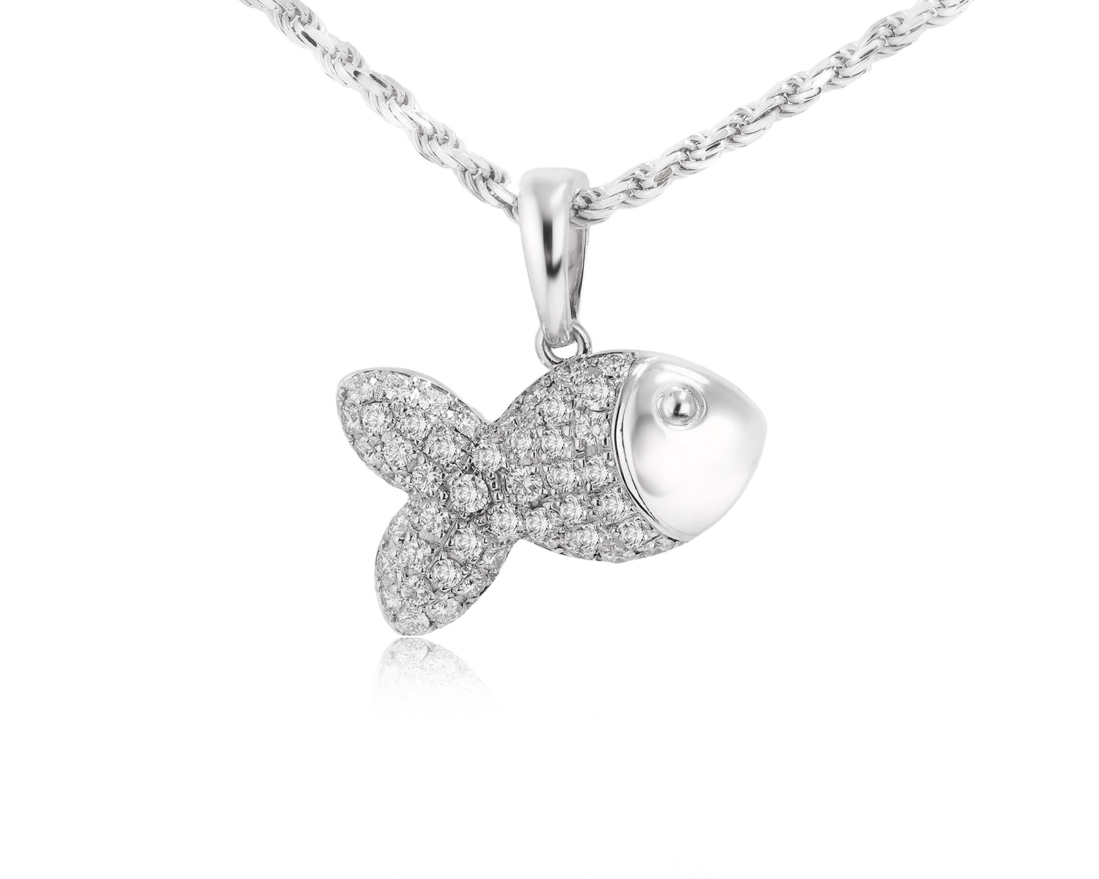 Оригинальный золотой кулон с бриллиантами 0.60ct Chopard Happy Fish 300925/7