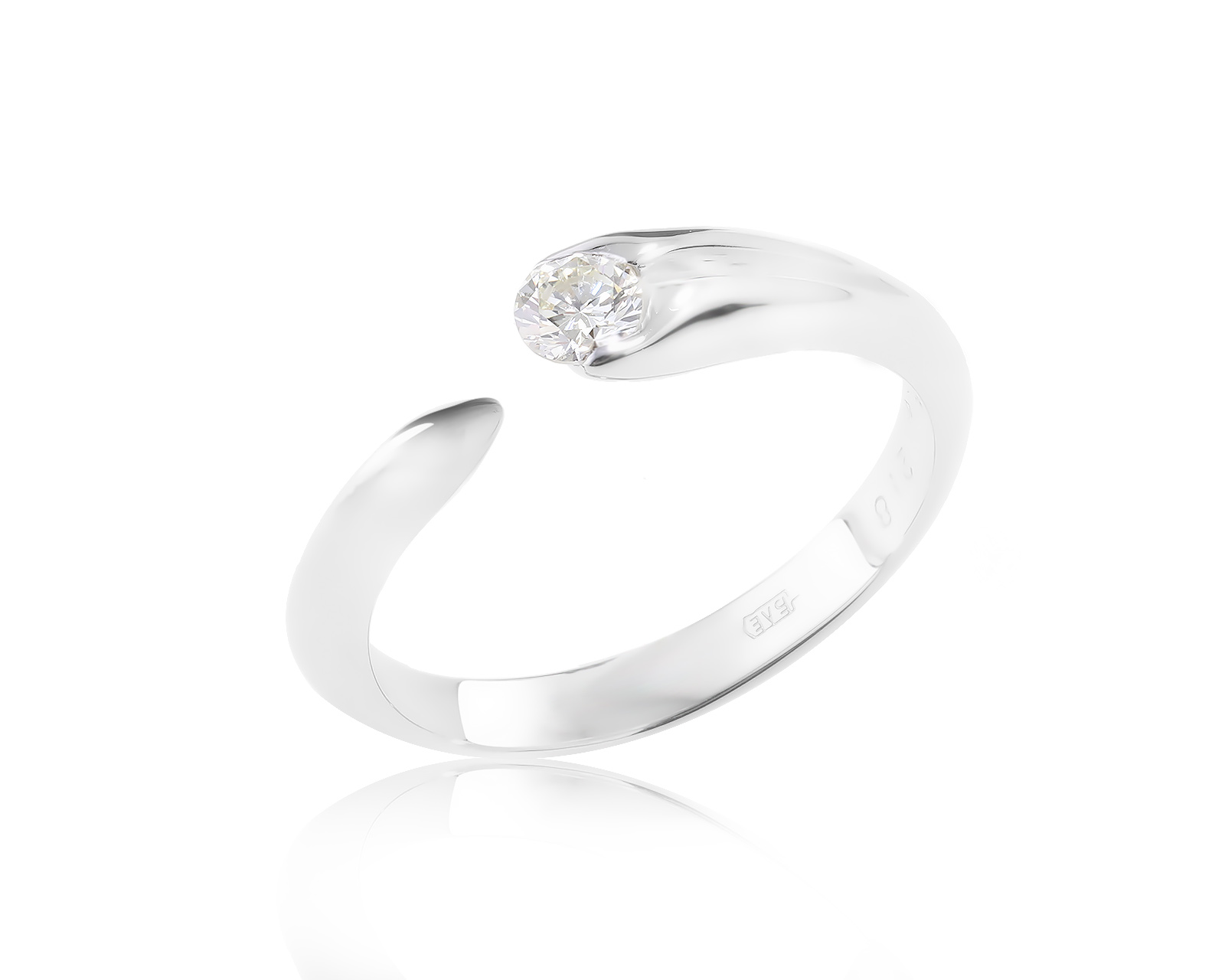 Золотое кольцо с бриллиантом 0.20ct 190224/45