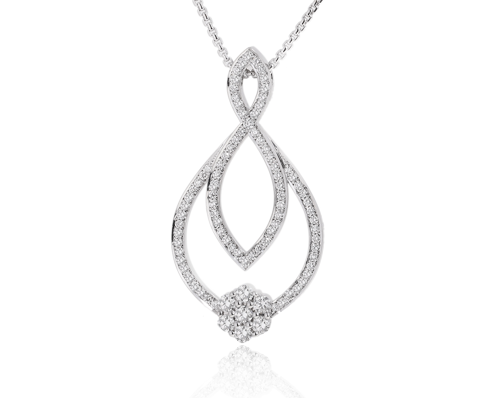 Золотой кулон с бриллиантами 0.94ct