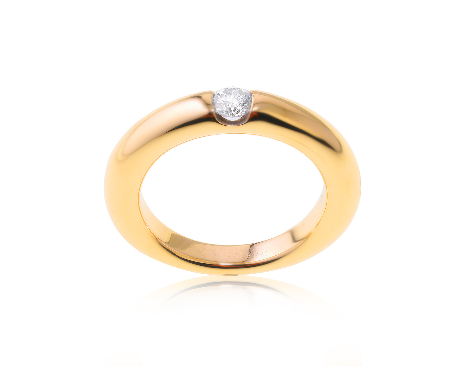 Оригинальное золотое кольцо с бриллиантом 0.25ct Cartier Solitaire 300324/15