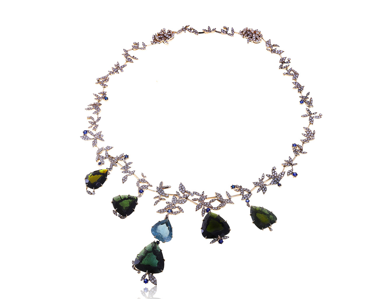 Оригинальное золотое колье с турмалинами 55.46ct H.Stern 301020/КМ2