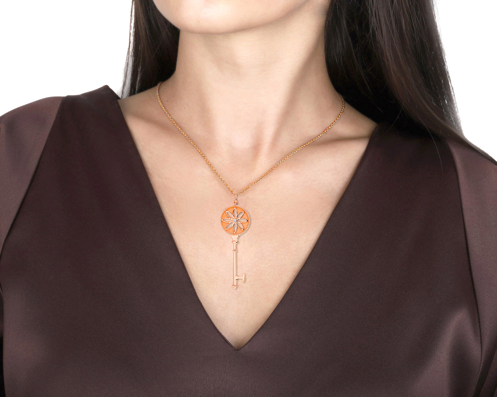 Оригинальный золотой кулон Tiffany&Co Daisy Key