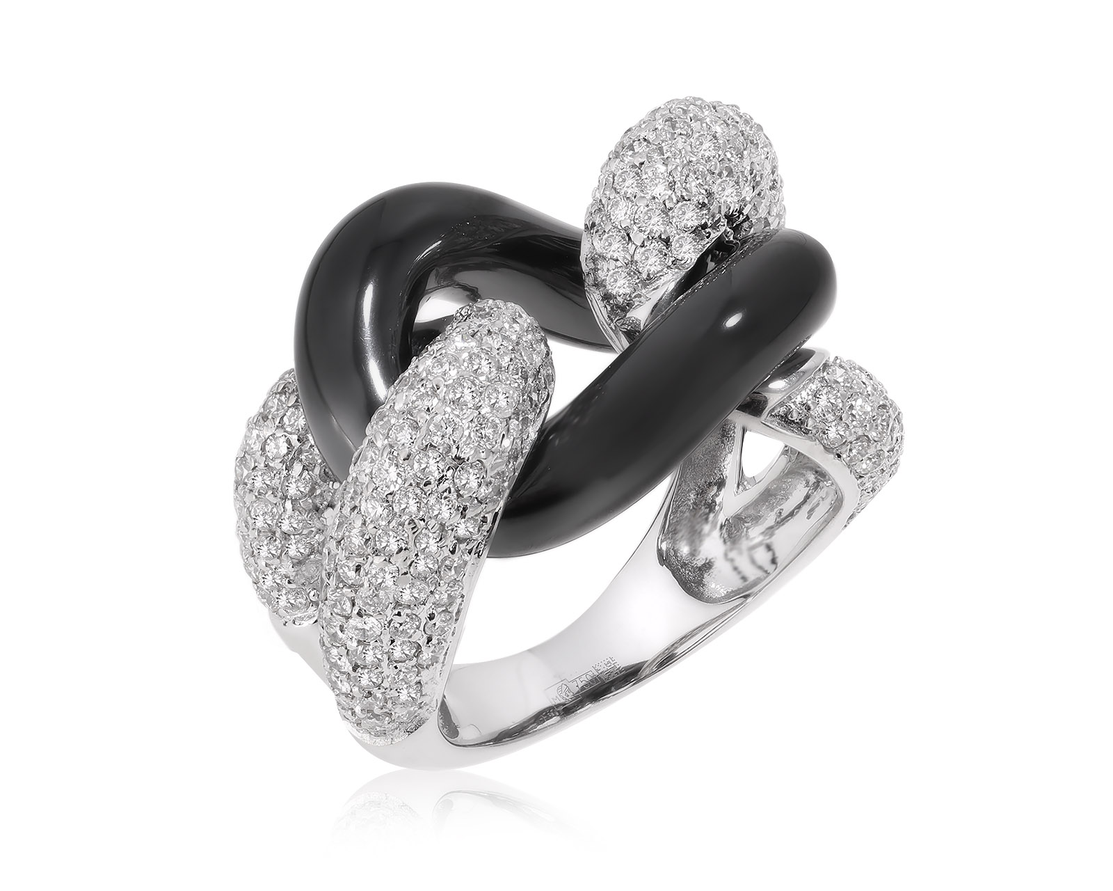 Золотое кольцо с керамикой 17.00ct и бриллиантами 2.59ct 191224/3