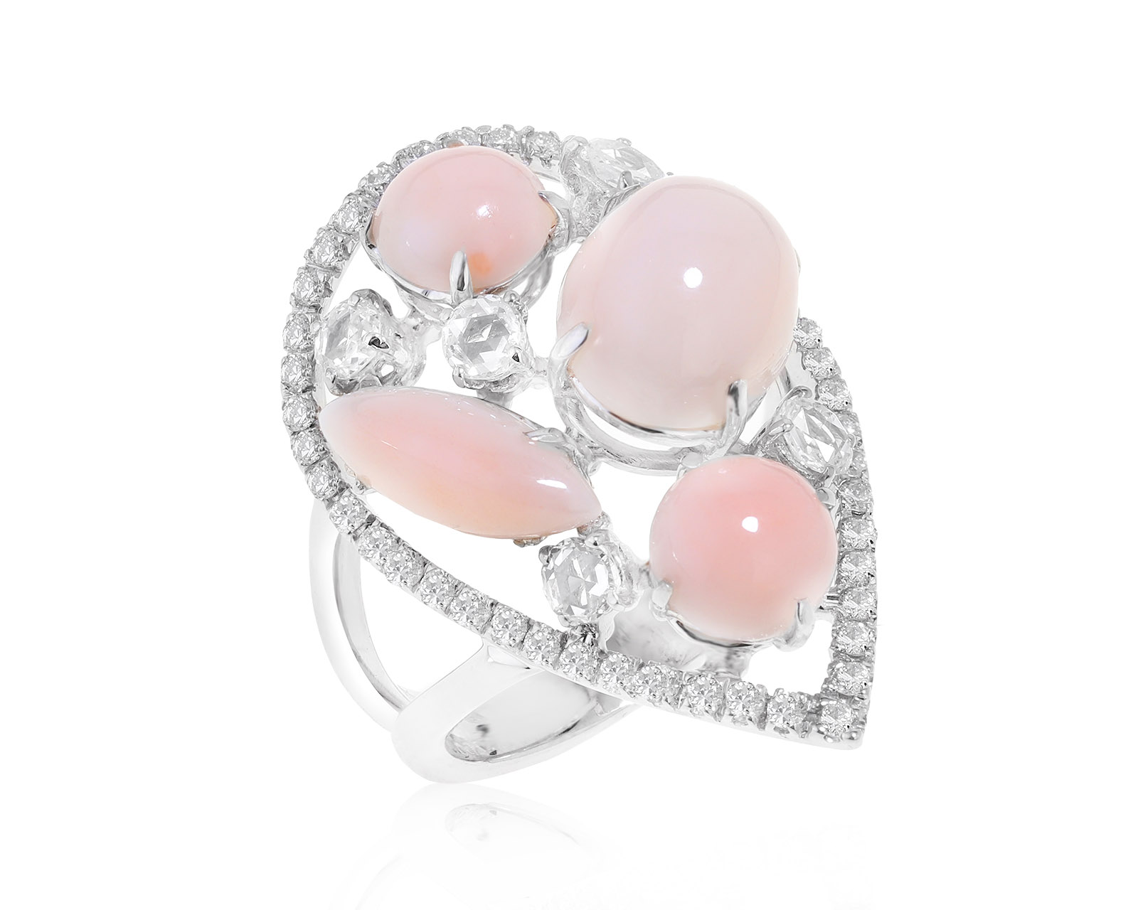 Оригинальное золотое кольцо с кораллами 8.02ct Zydo 291121/6