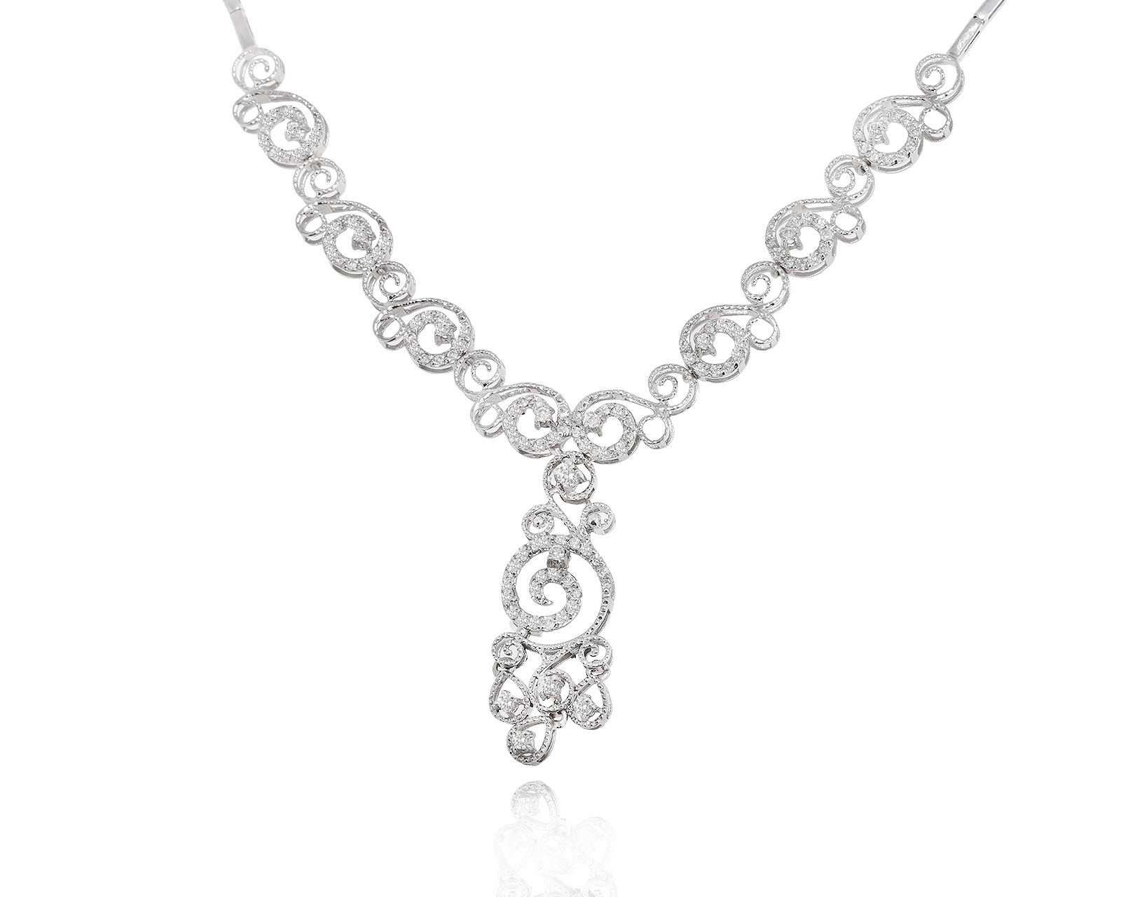 Золотое колье с бриллиантами 0.72ct 110125/2