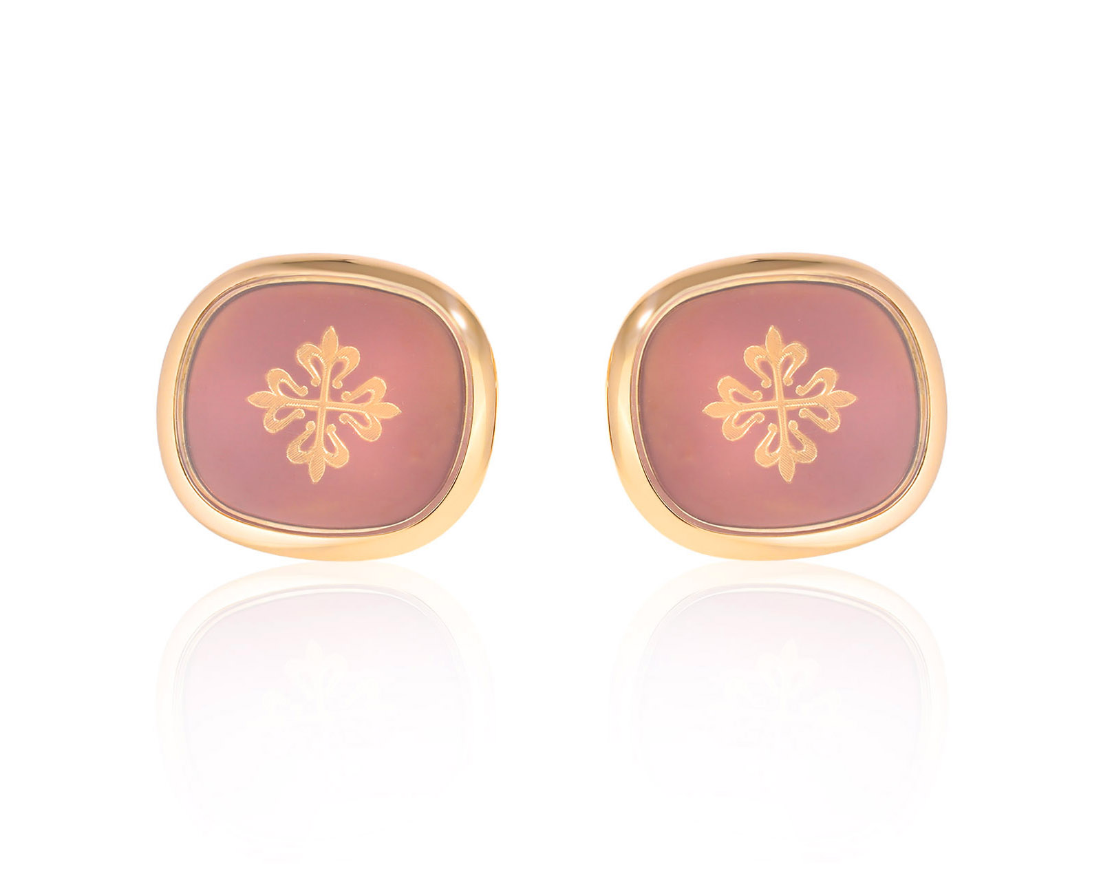 Оригинальные золотые запонки Patek Philippe Calatrava 300125/17