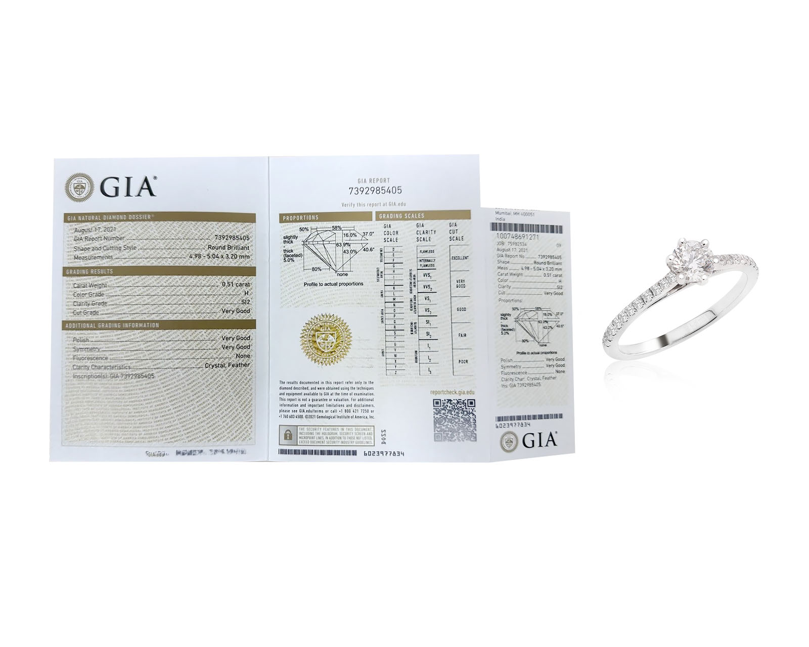 Золотое кольцо с бриллиантами 0.70ct