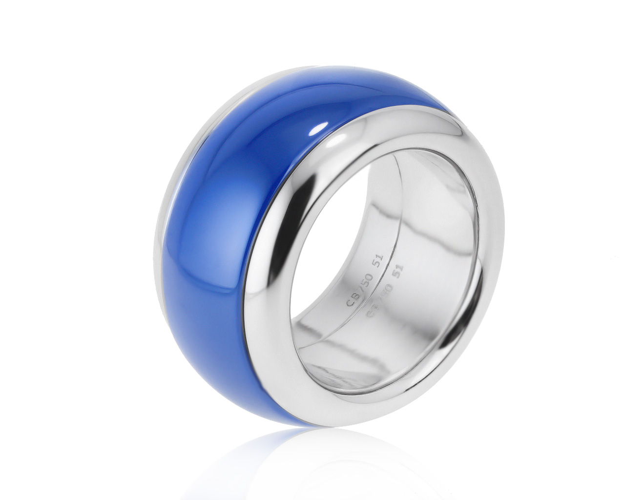 Оригинальное золотое кольцо с керамикой Bucherer Variato 030720/КМ015