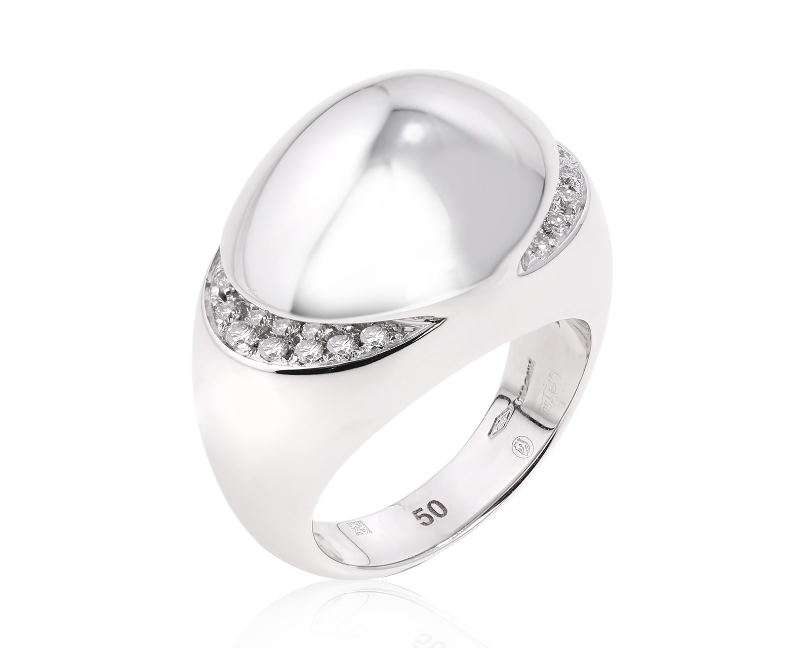 Оригинальное золотое кольцо с бриллиантами 0.50ct Bvlgari Cabochon 190825/1