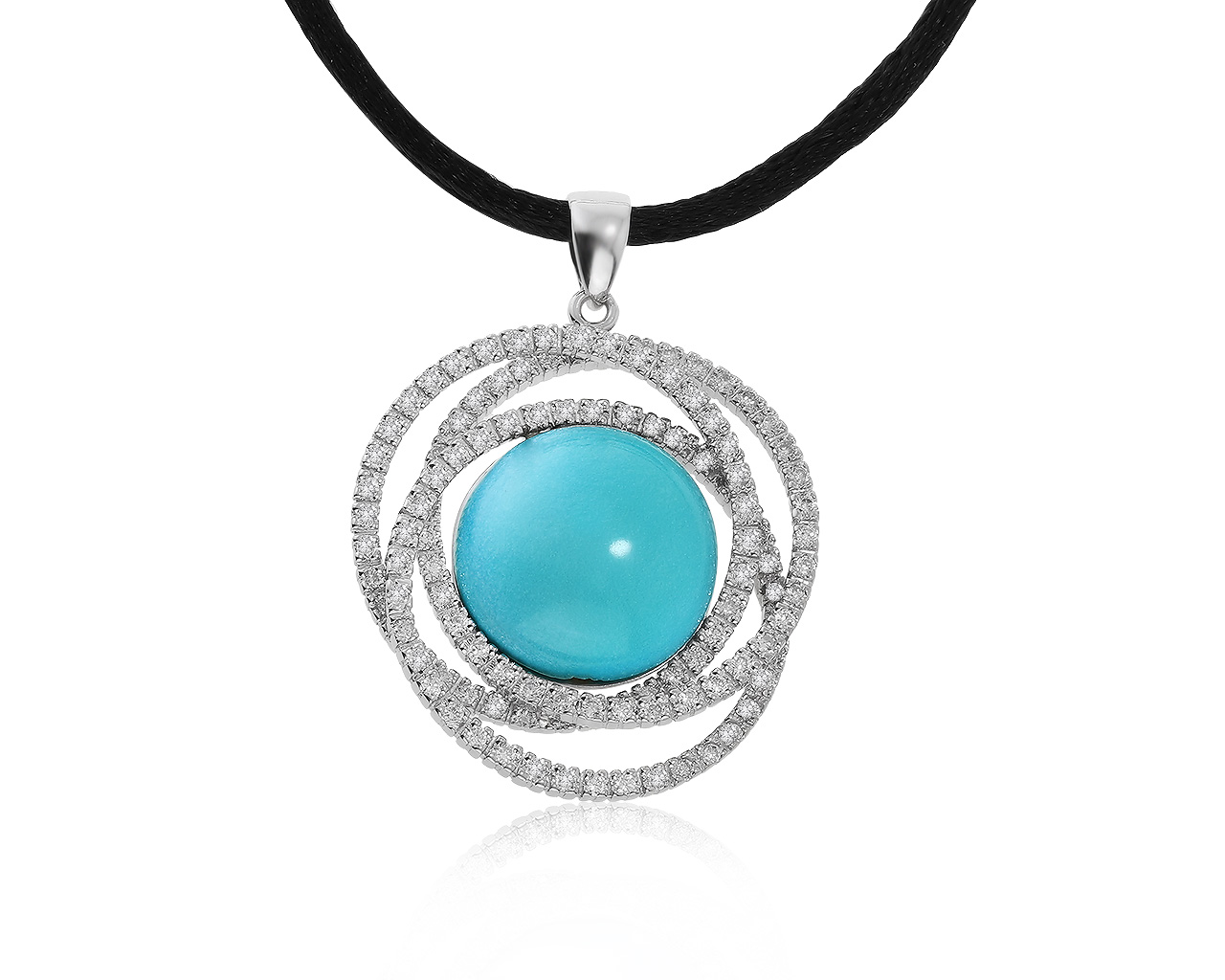 Роскошный золотой кулон с бирюзой 10.08ct 120421/10