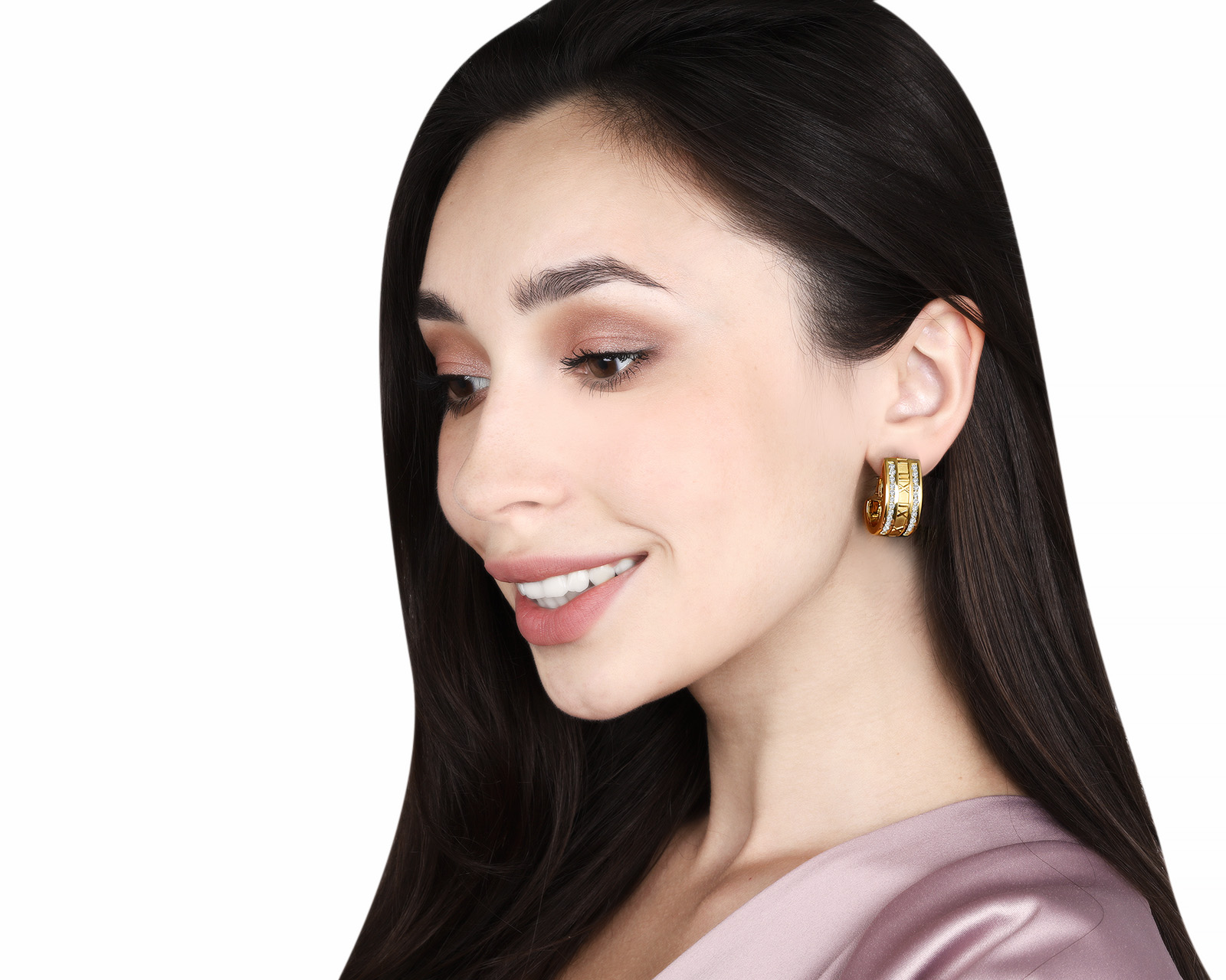 Оригинальные золотые серьги с бриллиантами 1,40ct Tiffany&Co Atlas