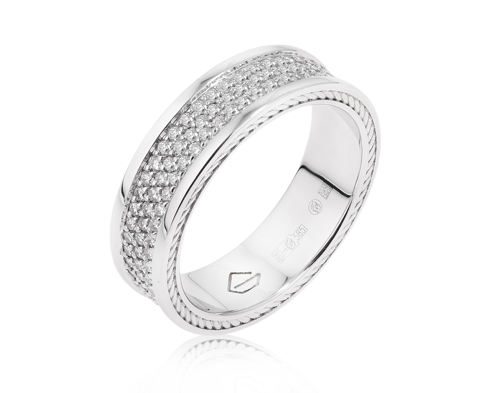 Золотое кольцо с бриллиантами 0.82ct 200625/1