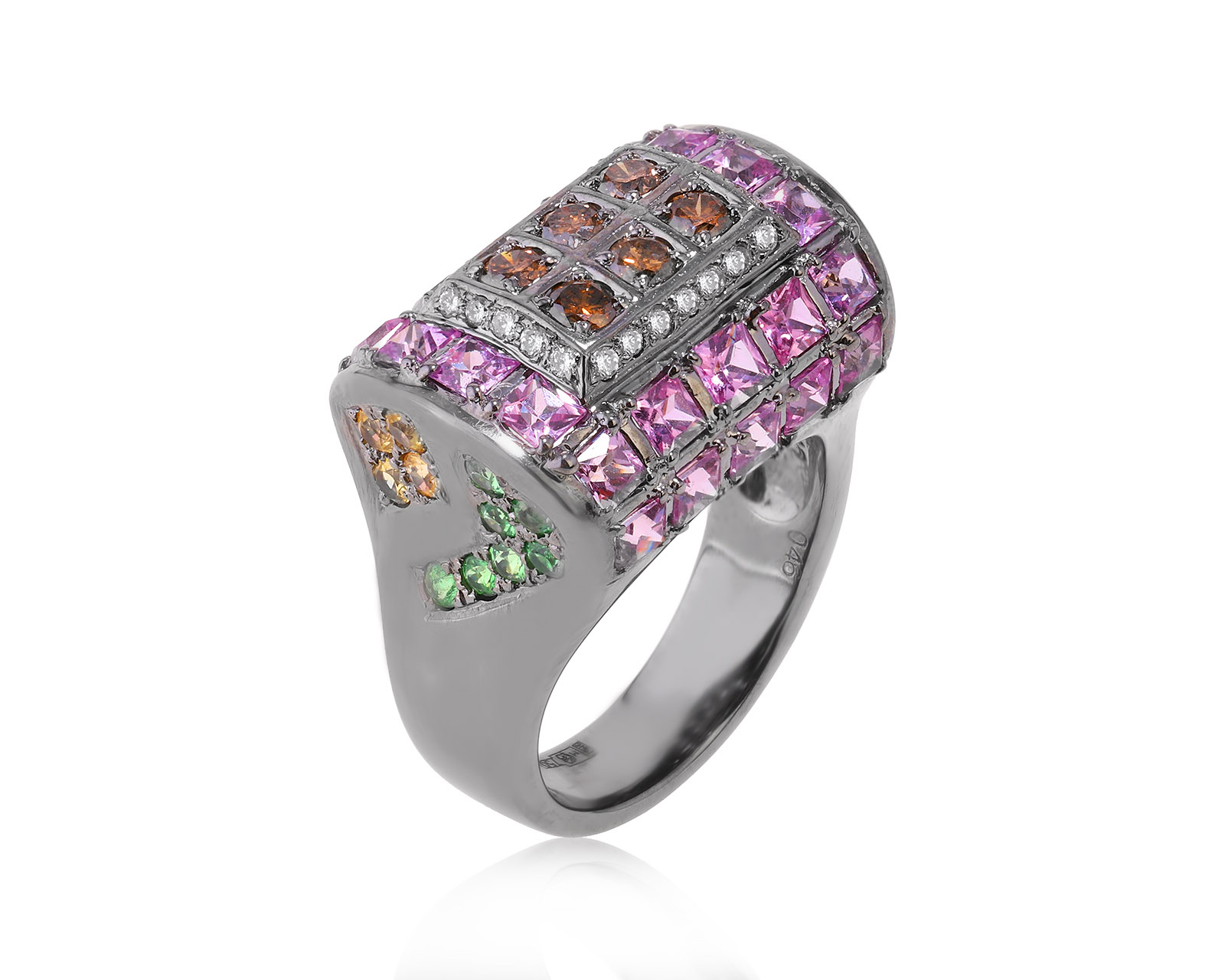 Золотое кольцо с сапфирами 3.46ct 250723/3