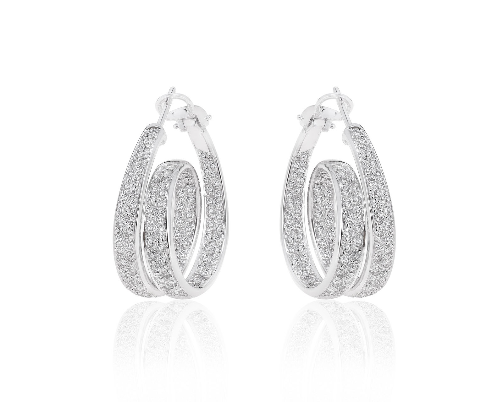 Шикарные золотые серьги с бриллиантами 4.33ct 240322/3