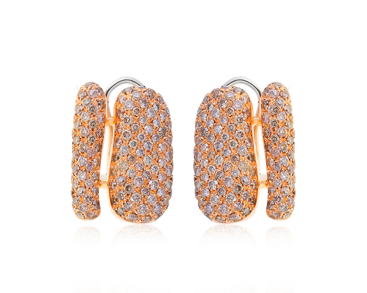 Оригинальные золотые серьги с бриллиантами 4.20ct Antonini 090121/1