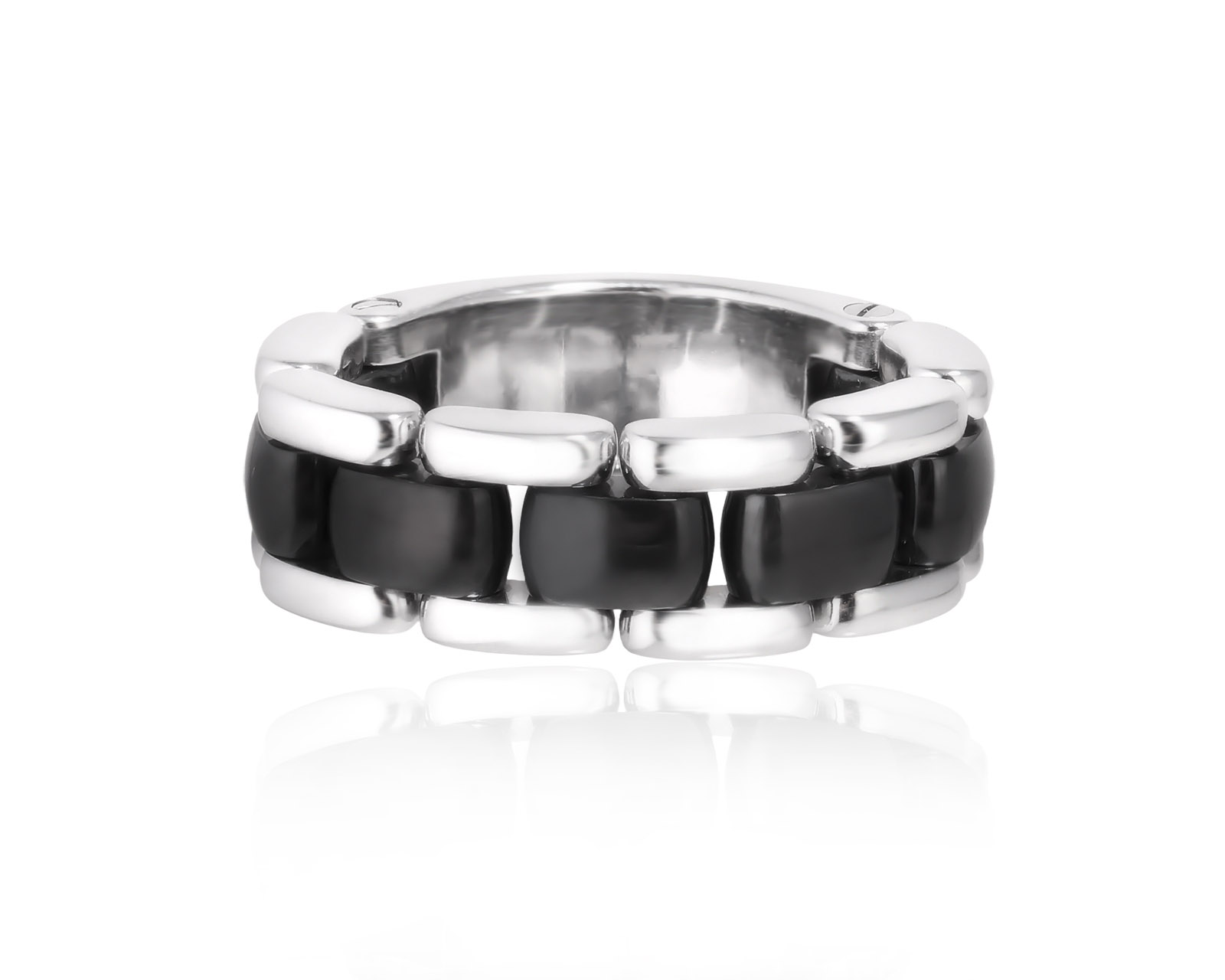 Оригинальное золотое кольцо с керамикой Chanel Ultra