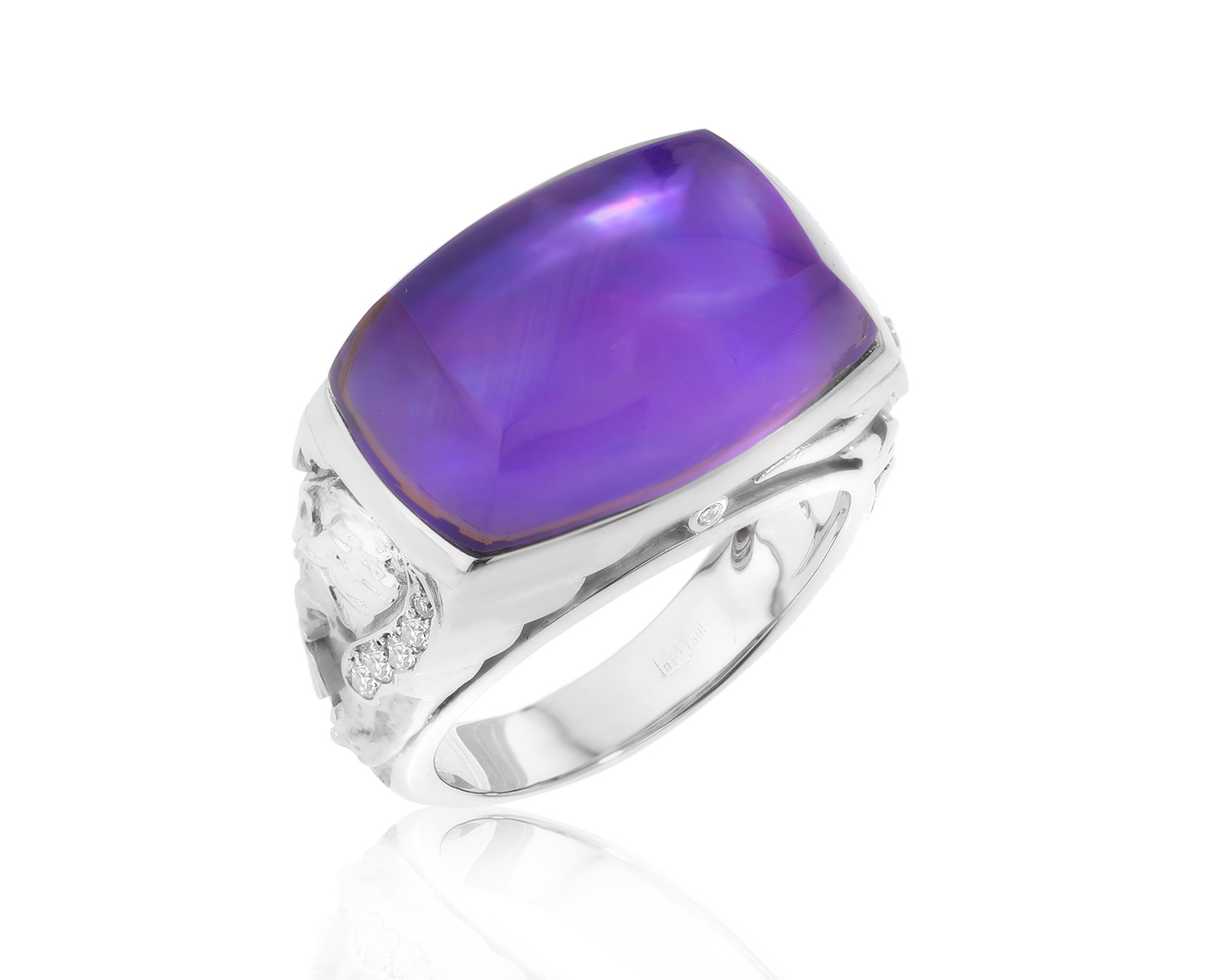 Оригинальное золотое кольцо с аметистом 9.50ct Magerit Babylon Caramelo Mini 060724/10