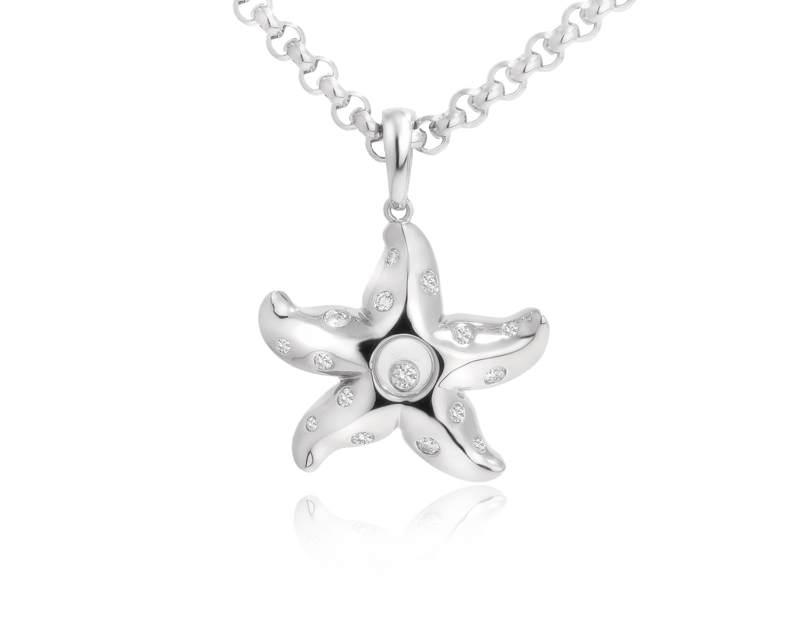 Оригинальный золотой кулон с бриллиантами 0.39ct Chopard Starfish 140225/1