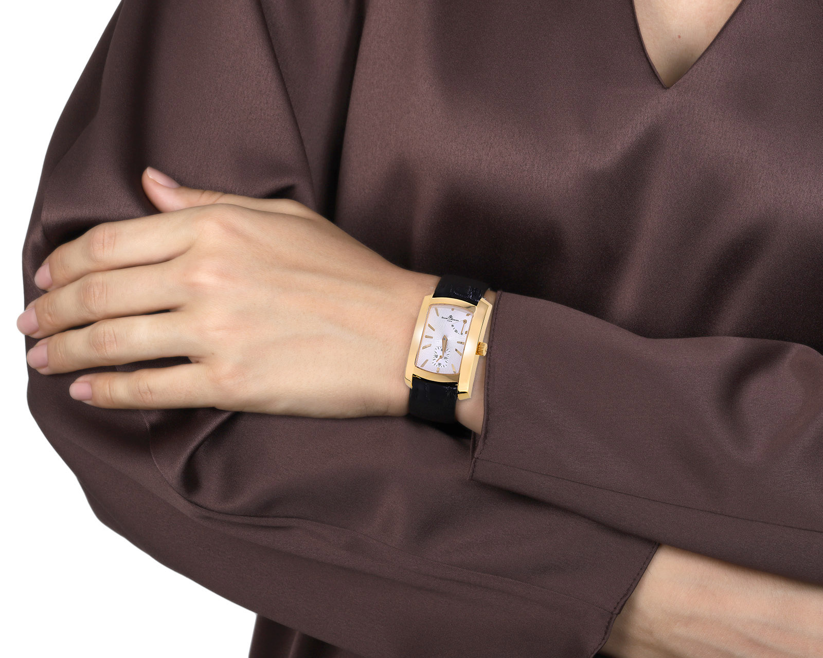 Оригинальные золотые часы Baume & Mercier Hampton Milleis