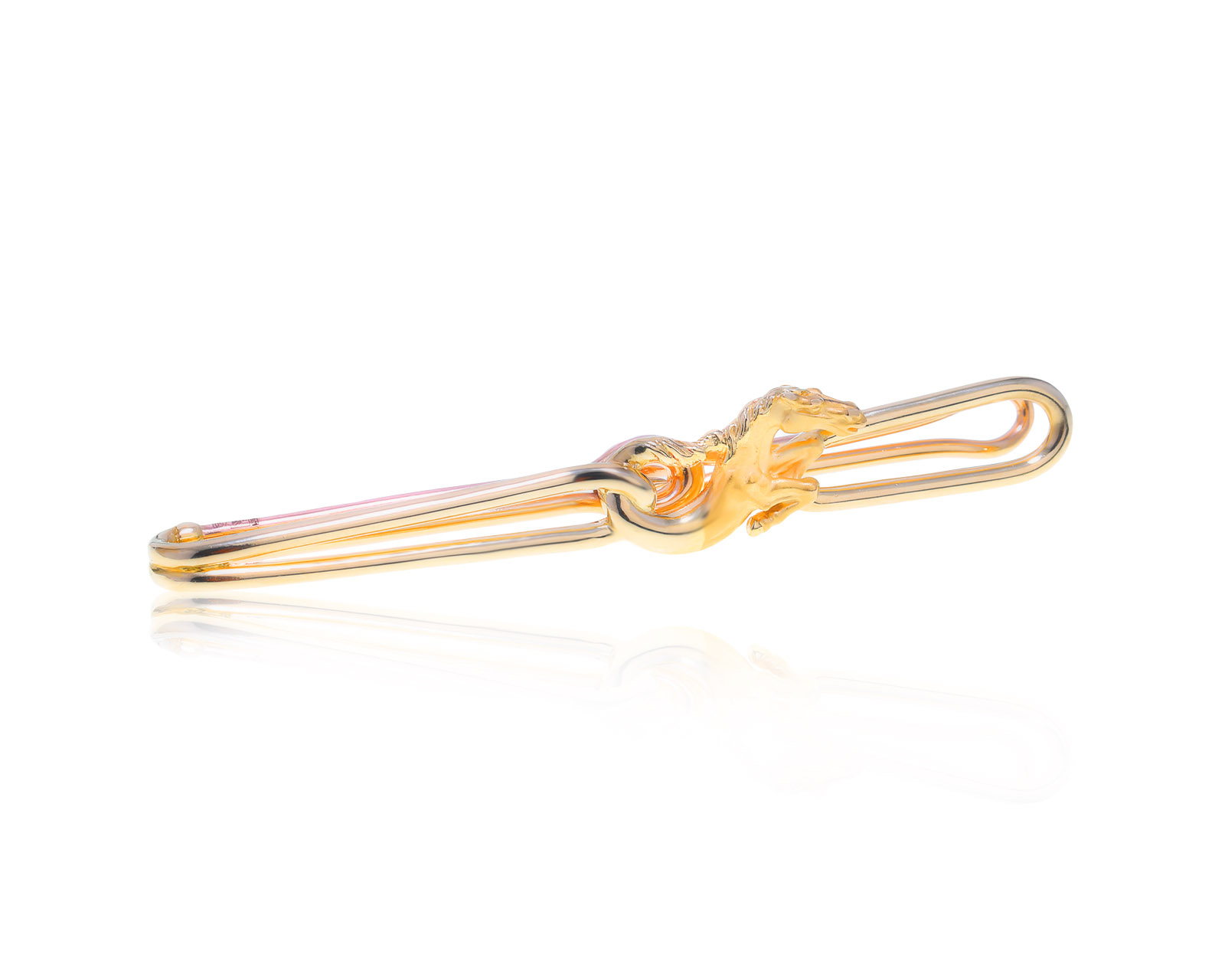 Оригинальный золотой зажим для галстука Carrera y Carrera Horse 110922/4