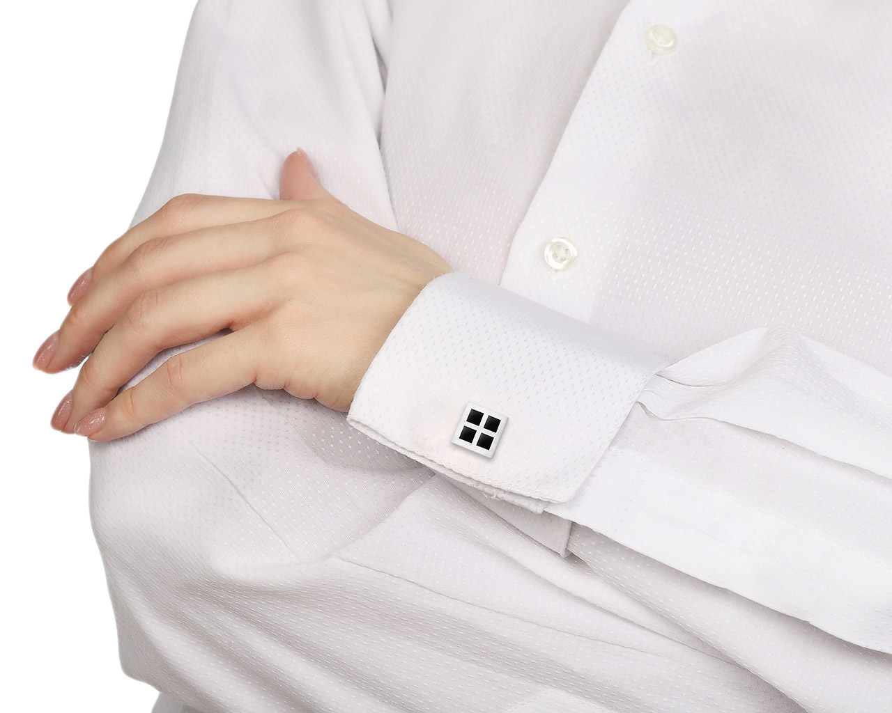 Оригинальные золотые запонки с черным ониксом 1.60ct Emil Kraus