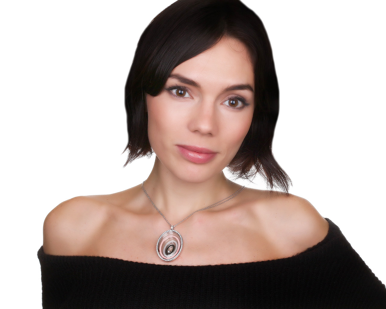 Оригинальный золотой кулон с бриллиантами 1.25ct Chopard