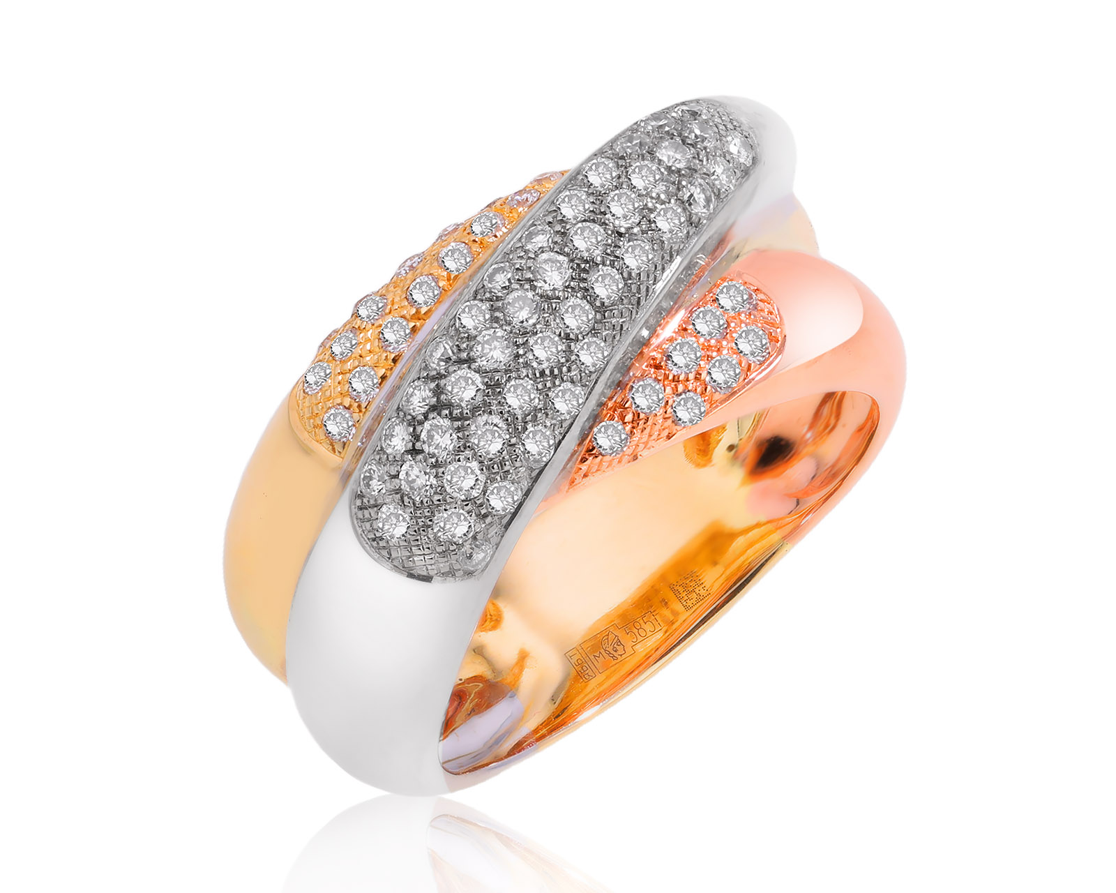 Золотое кольцо с бриллиантами 0.40ct 080825/17