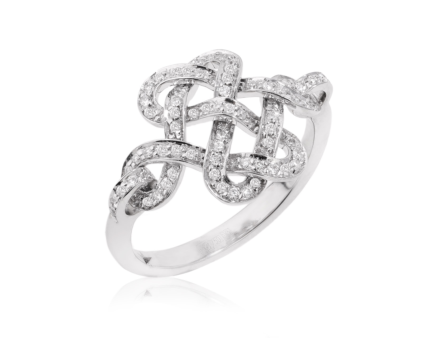 Оригинальное золотое кольцо с бриллиантами 0.45ct H.Stern Love Knot