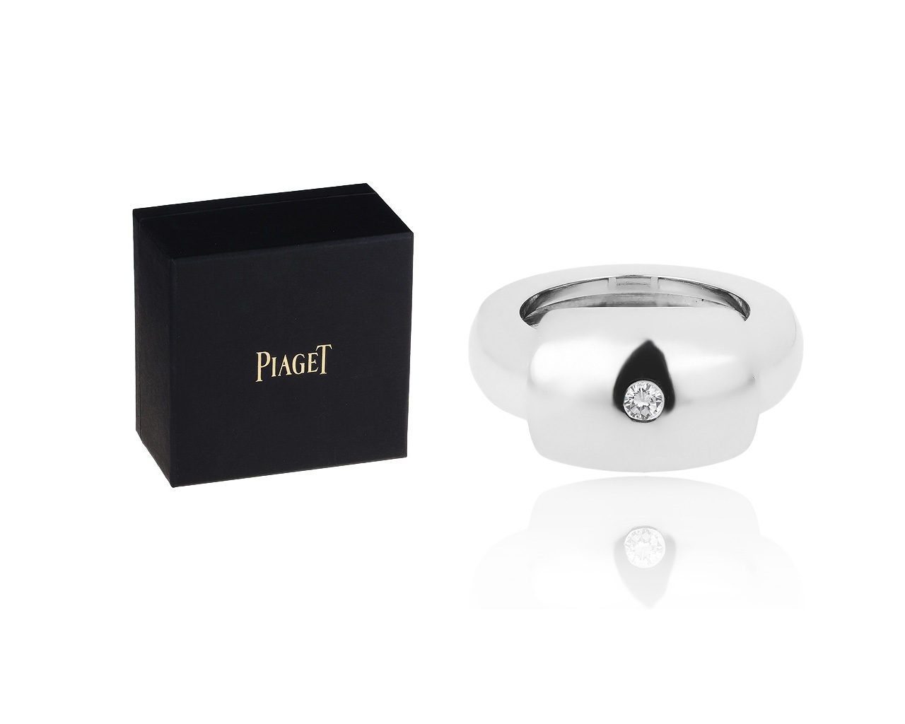 Оригинальное золотое кольцо с бриллиантом Piaget Dancer