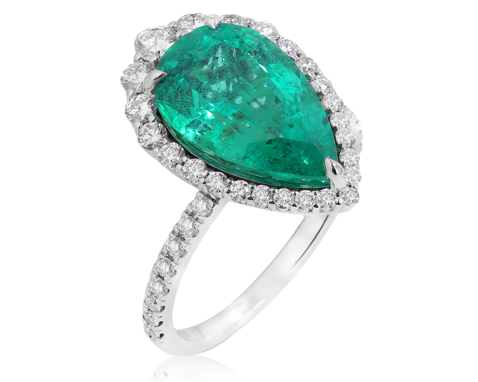 Золотое кольцо с изумрудом Замбия 4.92ct Evgeny Matveev 210725/Б189