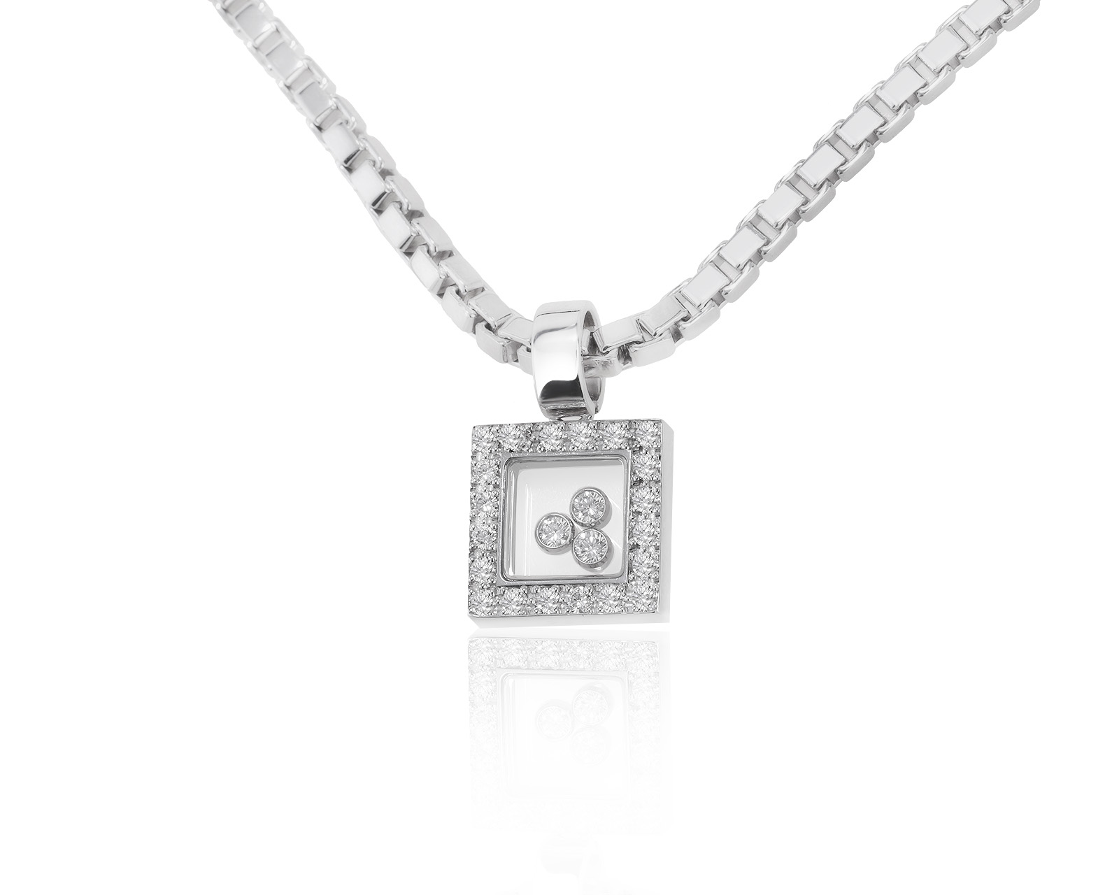 Оригинальный золотой кулон с бриллиантами 0.72ct Chopard Happy Diamonds 111221/7