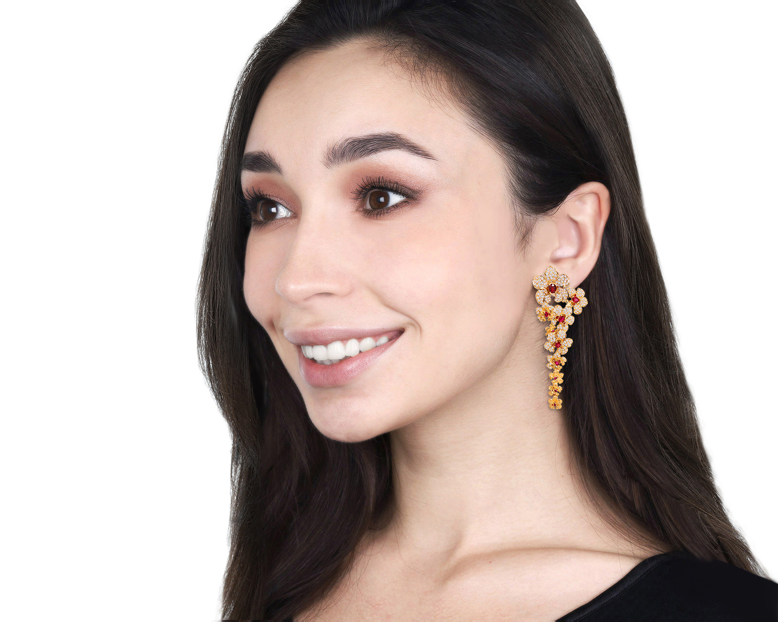 Оригинальные золотые серьги Carrera y Carrera Orquideas Maxi